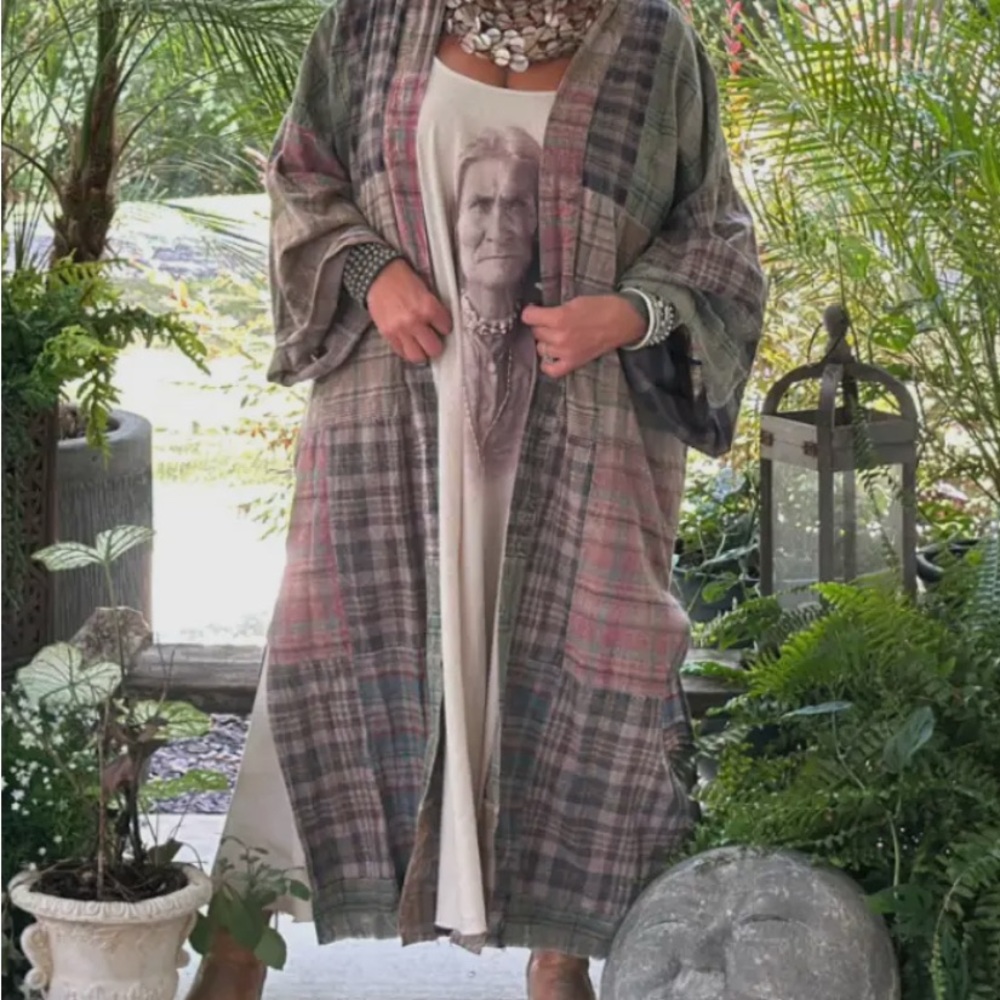 Chic Multicolor Plaid Women's Duster